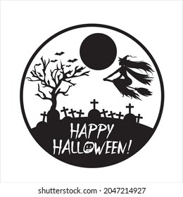 Horror halloween woman vector file