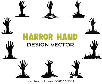 Horror mano Vector Paquete de diseño