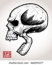 horror head skull graphic vector 