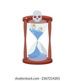 Horror hourglass vector colorful stickers Icon Design illustration. EPS 10 File