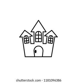 Horror house for Halloween icon. Element of Halloween holiday icon for mobile concept and web apps. Thin line Horror house for Halloween can be used for web and mobile