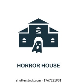 Horror House icon. Simple element from amusement park collection. Creative Horror House icon for web design, templates, infographics and more