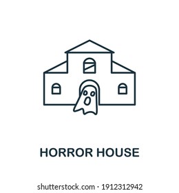 Horror House icon. Simple element from amusement park collection. Creative Horror House icon for web design, templates, infographics and more