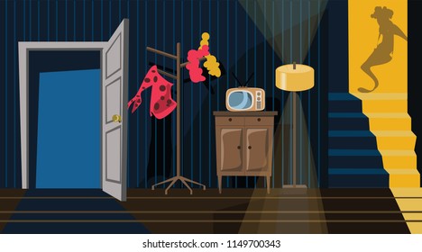 horror house vector illustration 