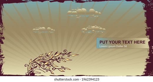 Horror Landscape Background Illustration, colorful vector banners
