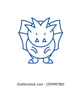Horror line icon concept. Horror flat  vector symbol, sign, outline illustration.