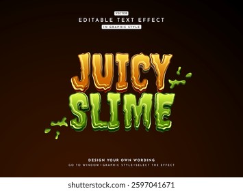 horror liquid 3d font fresh color juicy slime with splash text effect