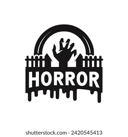 horror logo vector illustration template design