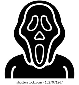 Horror mask icon helloween element vector