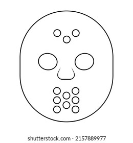 Horror mask pictogram vector illustration.