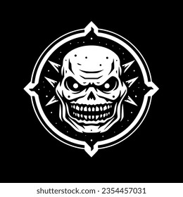 Horror - Minimalist and Flat Logo - Vector illustration