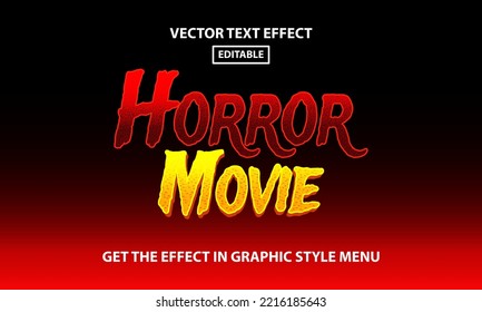 Horrorfilm editierbarer Texteffekt-Stil