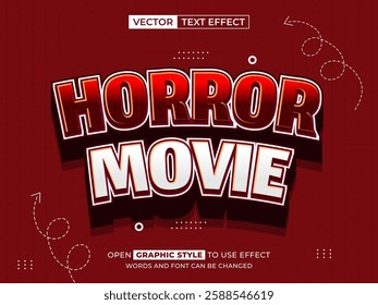 horror movie  editable text, font effect, 3d text for title