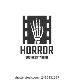 Horrorfilm-Vektorgrafik-Logo-Design