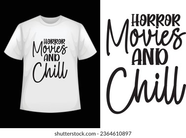 películas de terror y diseño de camisetas chill