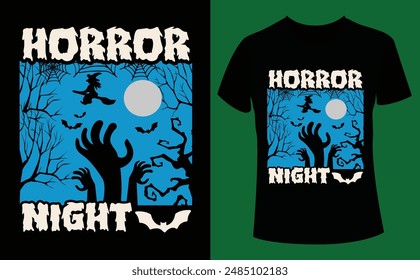 Horror night halloween design, Halloween Tshirt Pumpkin Patch Cutie, Scary Halloween T-shirt design EPS file, t-shirt design template