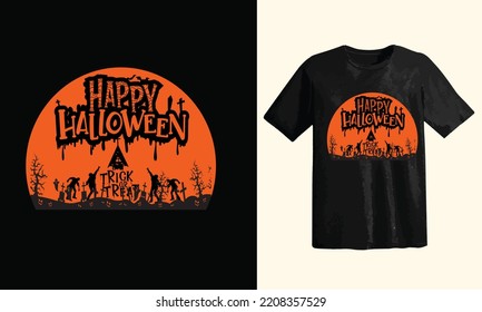 Horror Night Halloween T-shirt design templates