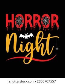 Horror Night Happy Halloween shirt print template, Halloween witch boo horror scary