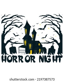 
Horror night t shirt design