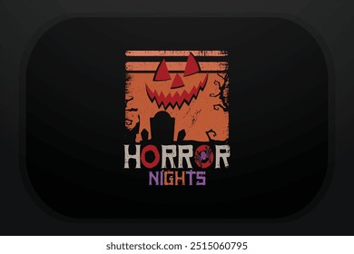 Horror Nights Halloween T-shirt Design