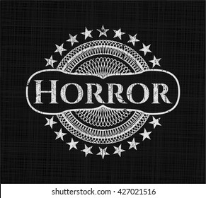 Horror on blackboard