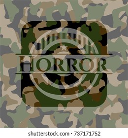 Horror on camouflage pattern