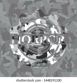 Horror on grey camo pattern