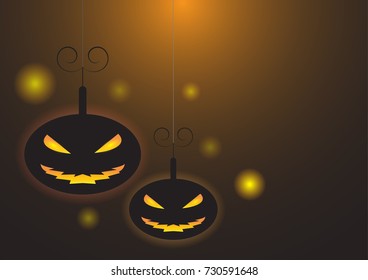Horror pumpkins, Halloween concept vector illustration