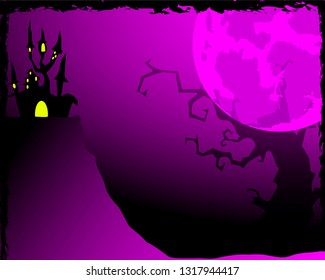 Horror purple background