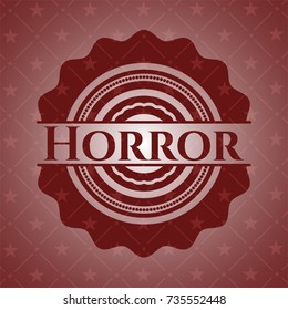 Horror realistic red emblem