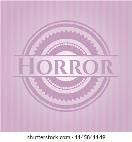 Horror retro pink emblem