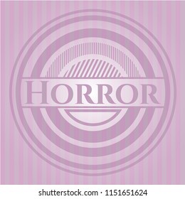 Horror retro pink emblem