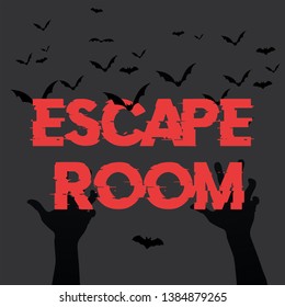 Horror room - escape room concept with a scary background