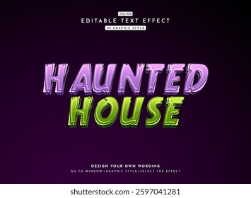 horror rustic liquid 3d haunted house text effect