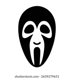 horror scary face mask vector illustration for Halloween horror design