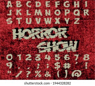 Horror Show - Classic Horror grunge font - English alphabet font 