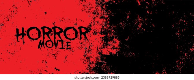 signo de movimiento de horror sobre fondo blanco