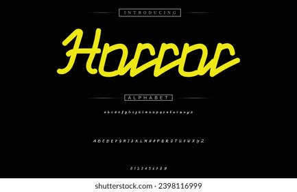 Horror signature Font Calligraphy Logotype Script Brush Font Type Font lettering handwritten