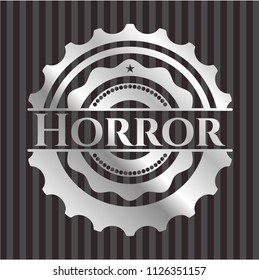 Horror silver shiny badge
