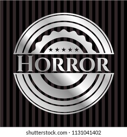 Horror silvery shiny emblem