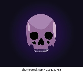 Horror skull on a dark background for your graphic design vector illustration 
