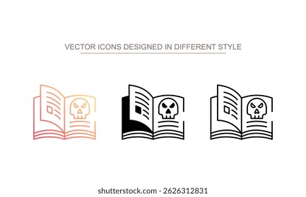 Ícone de história de horror design com ilustração de estoque de fundo branco