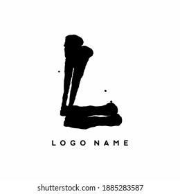 Horror style L letter, vector logo template by adipra