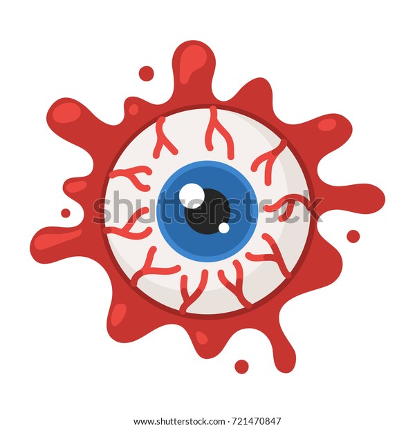 Horror Symbol Eyeball Blood Vector Illustration Stock Vector Royalty Free