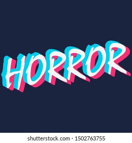 Horror Text Banner. Vector Eps 10