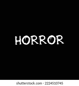 horror text on black backround.