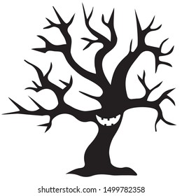 Horror tree, art, vector illustration