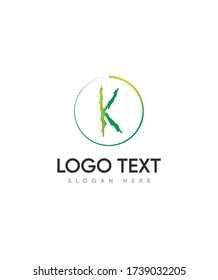 Plantilla de logotipo K de la letra de tipo de horror, logotipo de vectores para identidad empresarial y de empresa 