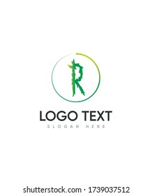 Horror type letter R logo template, Vector logo for business and company identity 