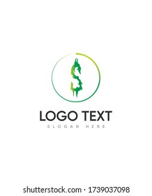 Plantilla de logotipo de la letra de tipo de horror S, logotipo de vectores para la identidad empresarial y de la empresa 